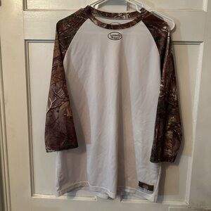 Louisville Slugger Men's Baseball Raglan T-Shirt Camo White Size Large